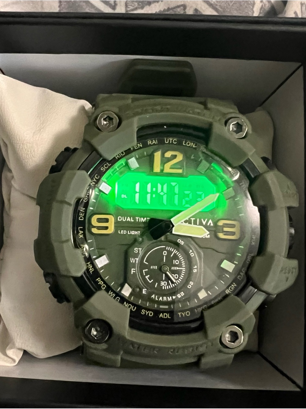 Ativa Olive Green Silicone Sport Watch Strap NEW IN THE BOX